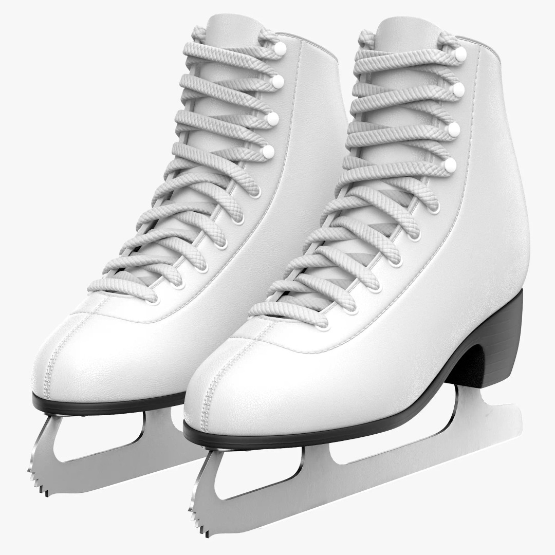 Ice Skates 3D Model – Low Poly PBR Asset for Games, FBX, OBJ - View 2