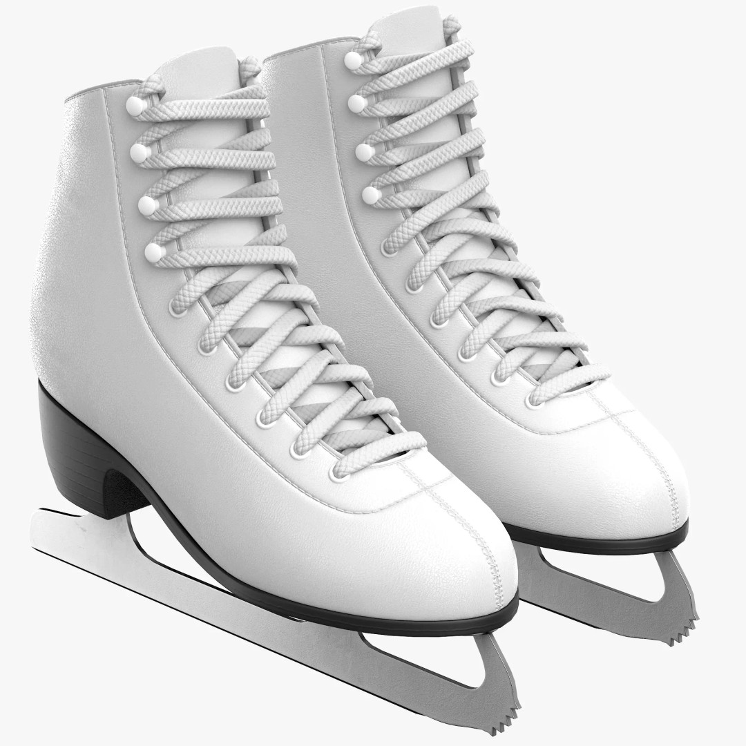 Ice Skates 3D Model – Low Poly PBR Asset for Games, FBX, OBJ - View 3