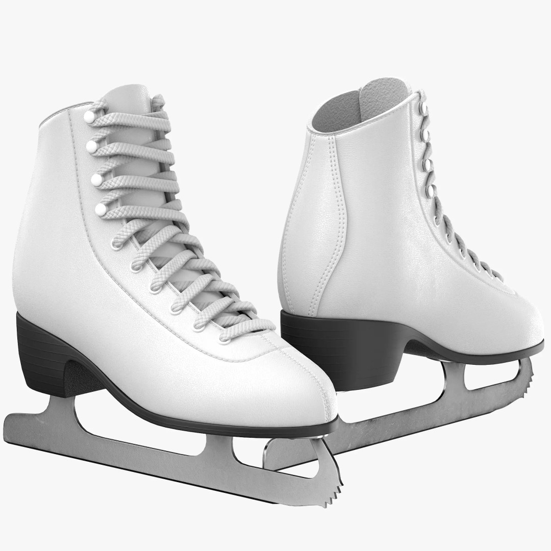 Ice Skates 3D Model – Low Poly PBR Asset for Games, FBX, OBJ - View 4
