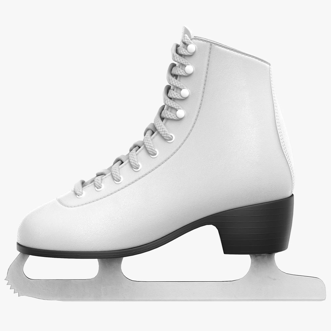 Ice Skates 3D Model – Low Poly PBR Asset for Games, FBX, OBJ - View 7
