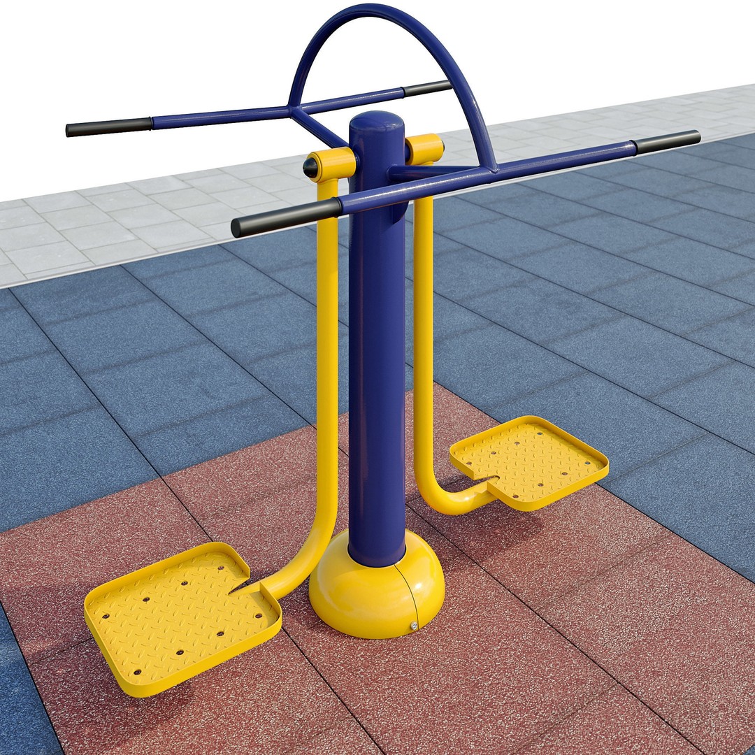 Sports Ground 3D Model – Photoreal Outdoor Exercise Trainers, FBX - View 12