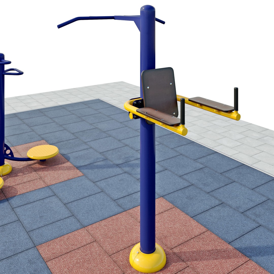 Sports Ground 3D Model – Photoreal Outdoor Exercise Trainers, FBX - View 13