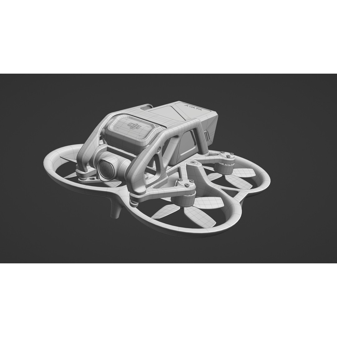 DJI Avata 3D Model – High Detail Quadcopter Asset for Blender - View 14