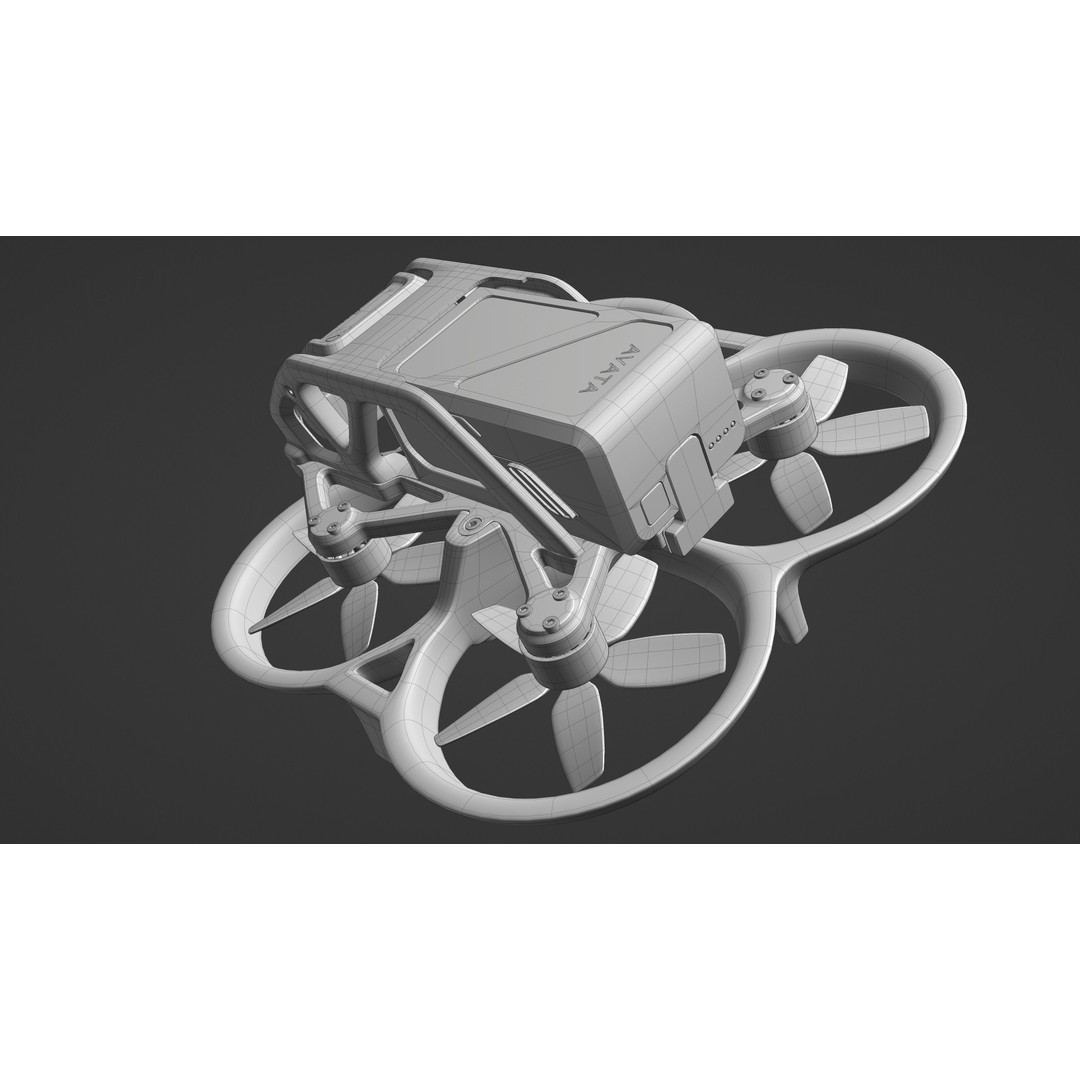 DJI Avata 3D Model – High Detail Quadcopter Asset for Blender - View 16