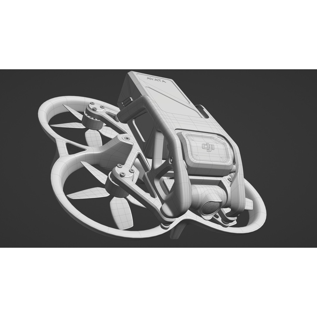 DJI Avata 3D Model – High Detail Quadcopter Asset for Blender - View 18