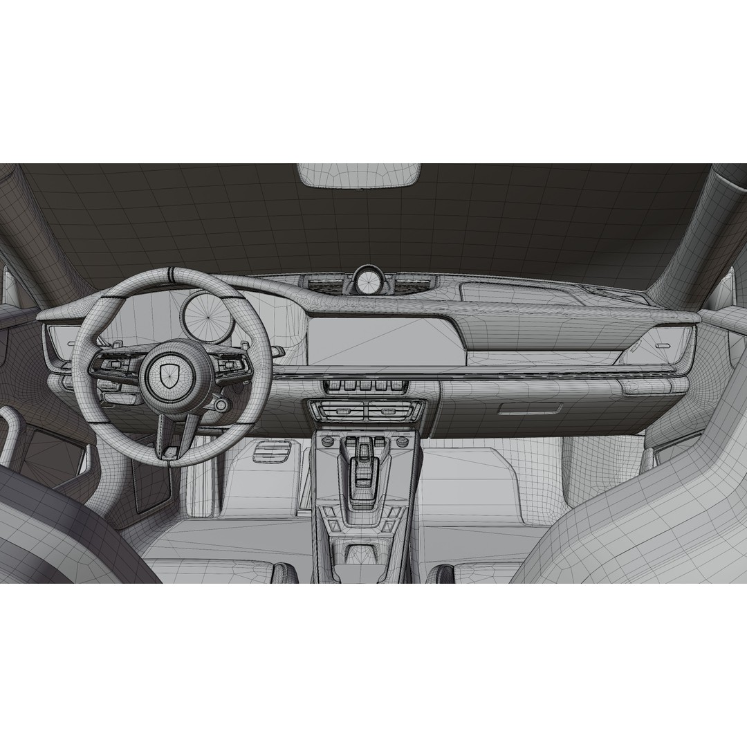 Porsche 911 Turbo S 2022 3D Model – High Poly Rigged Asset, FBX/OBJ