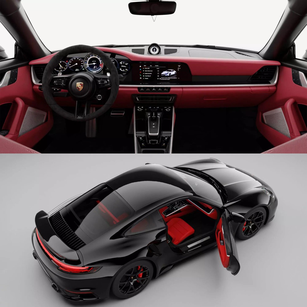 Porsche 911 Turbo S 2022 3D Model – High Poly Rigged Asset, FBX/OBJ - View 2