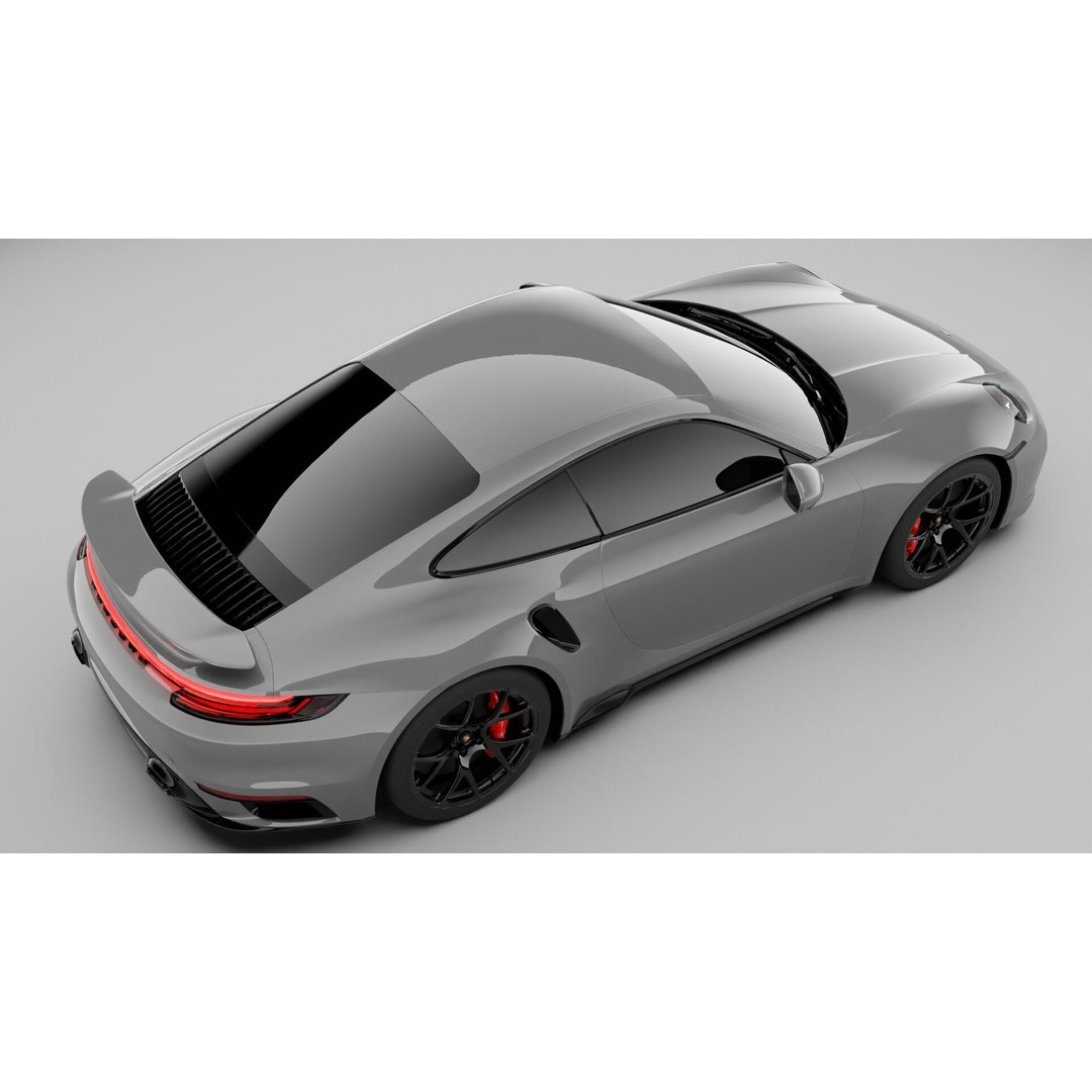 Porsche 911 Turbo S 2022 3D Model – High Poly Rigged Asset, FBX/OBJ - View 5
