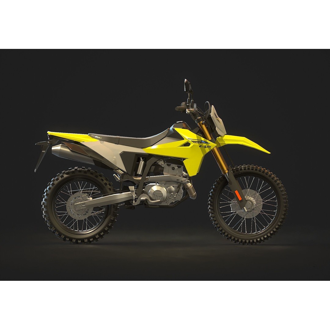 Suzuki DRZ 4S 2025 3D Model – High Poly Motorcycle Base Mesh - View 5