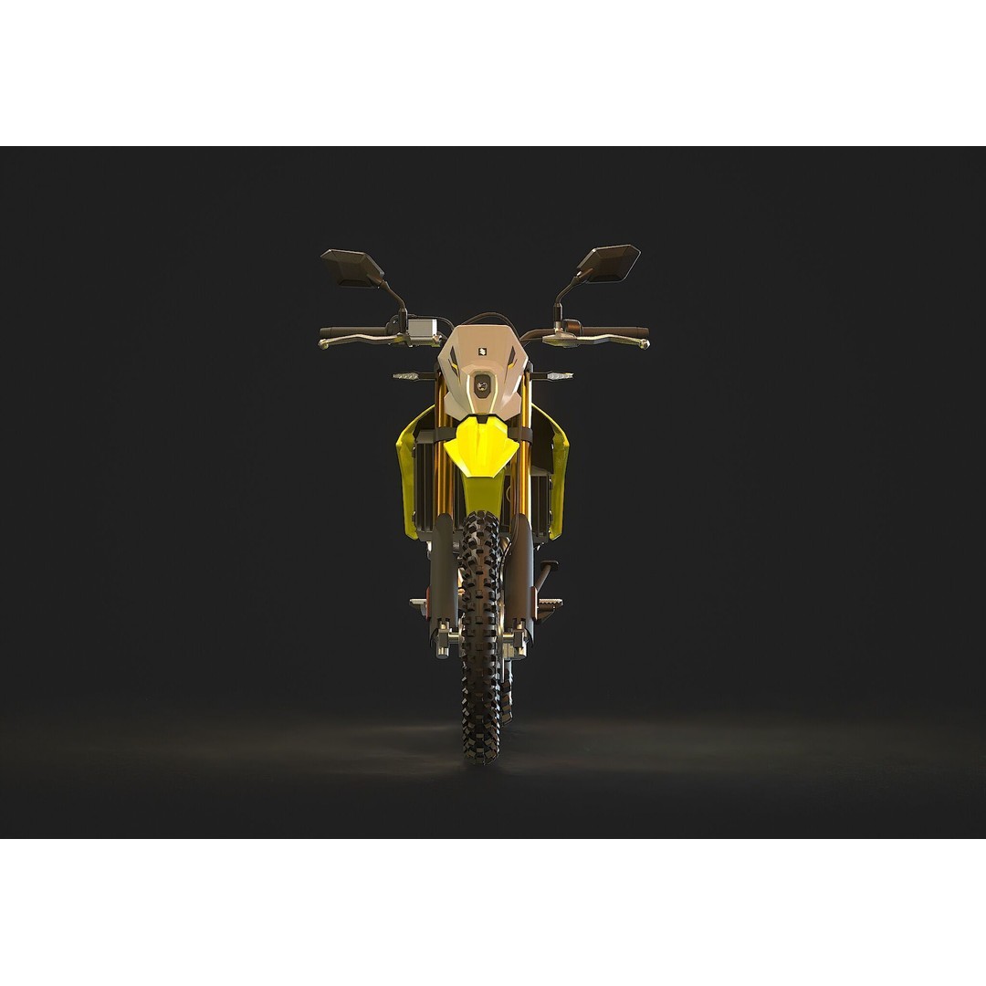 Suzuki DRZ 4S 2025 3D Model – High Poly Motorcycle Base Mesh - View 6