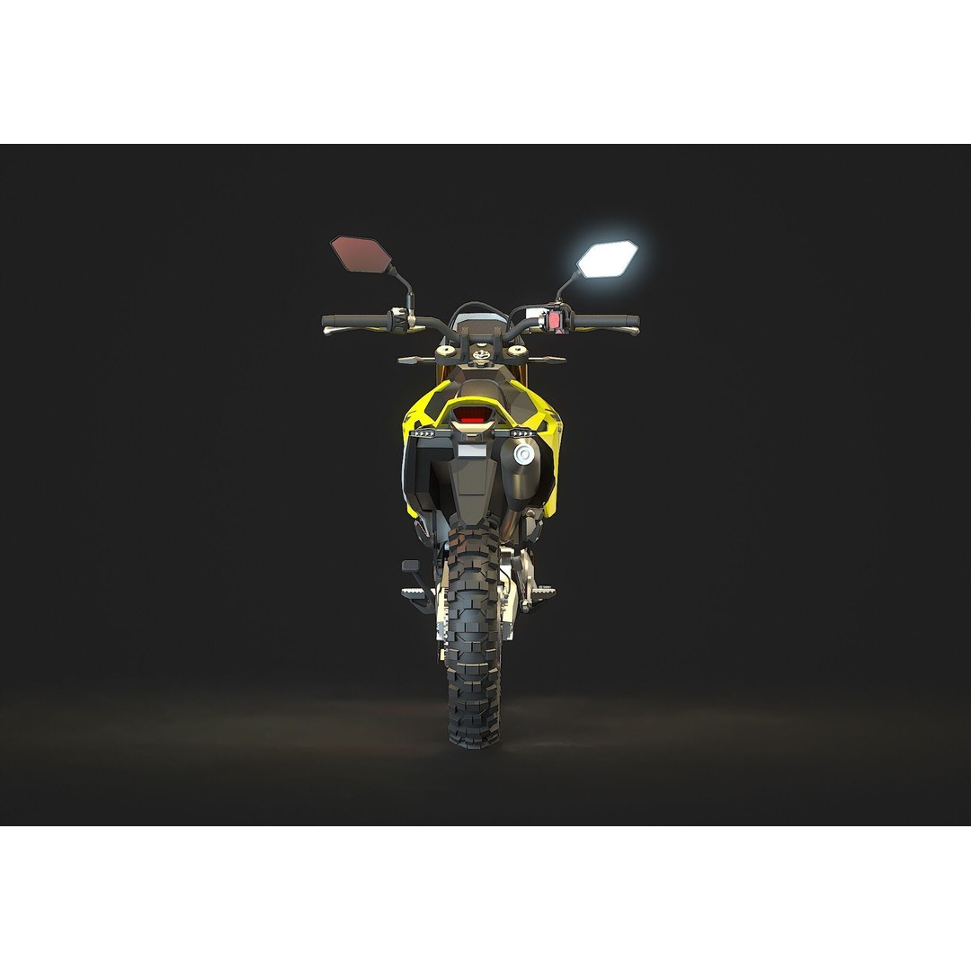 Suzuki DRZ 4S 2025 3D Model – High Poly Motorcycle Base Mesh - View 7