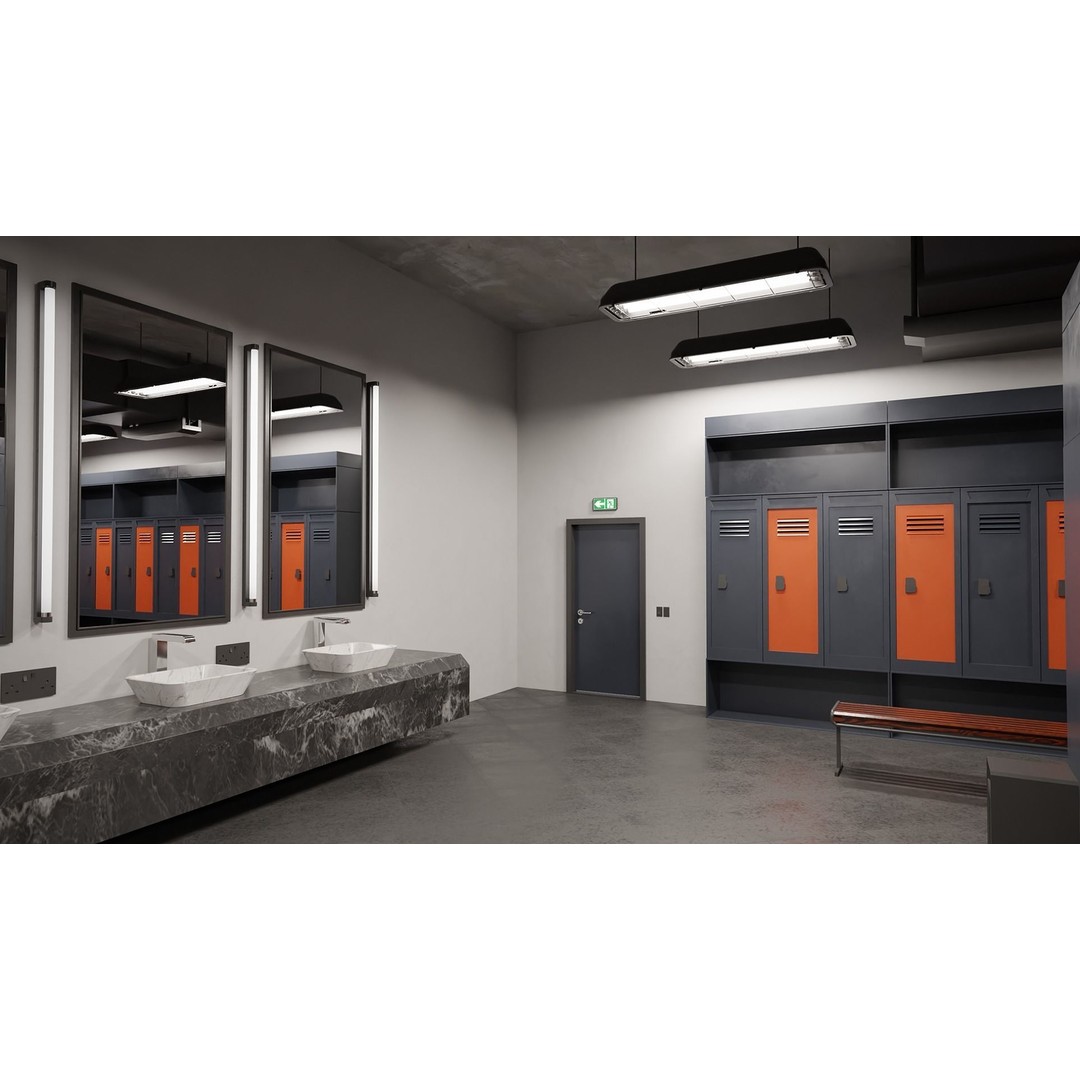 Modern Gym Locker Room 3D Model – Low Poly PBR Interior Asset - View 11