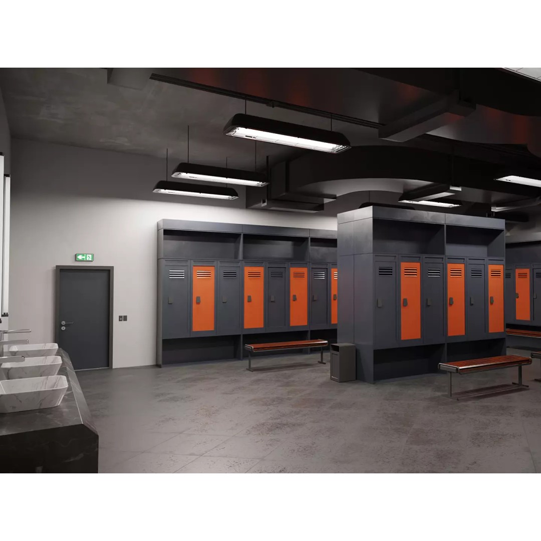 Modern Gym Locker Room 3D Model – Low Poly PBR Interior Asset - View 2