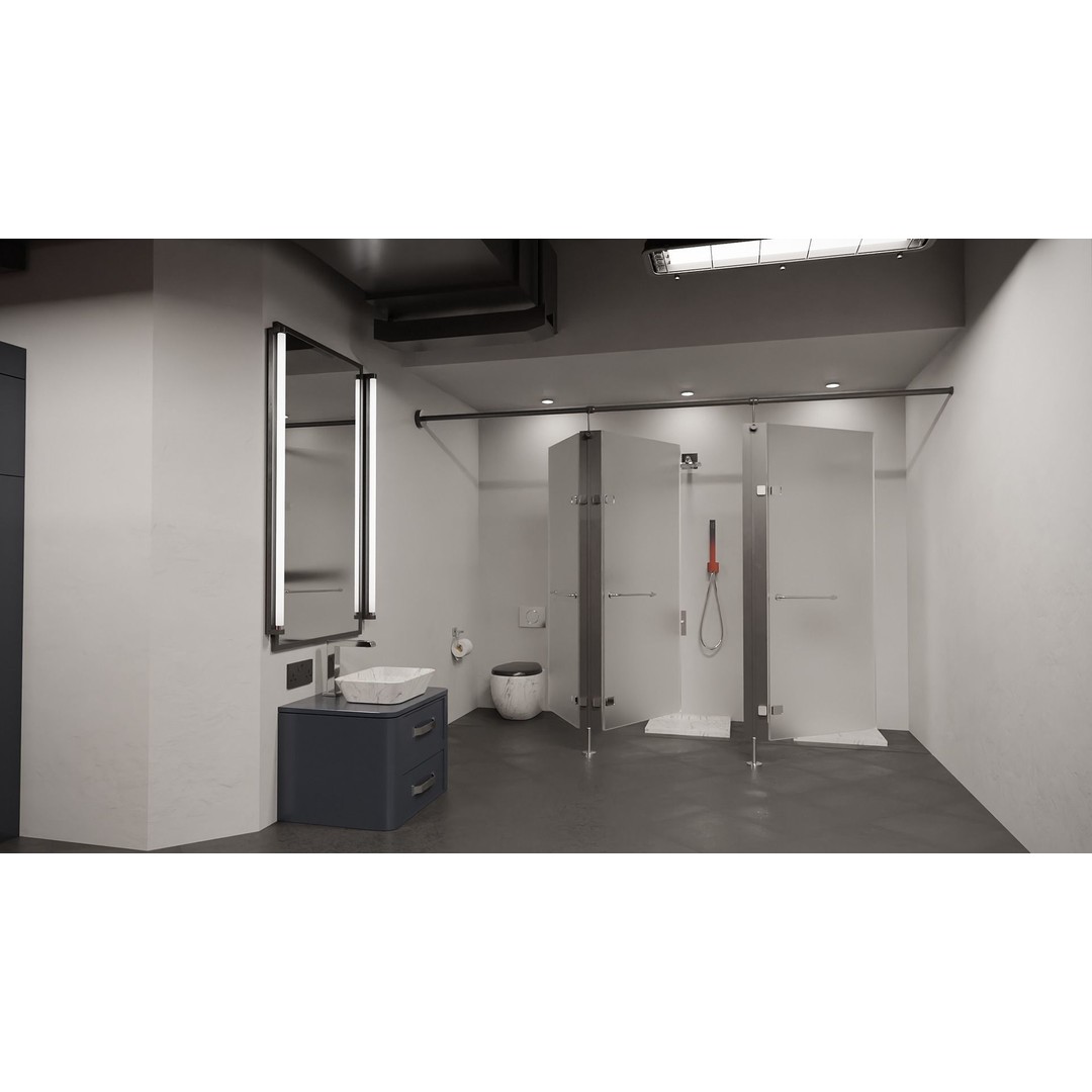 Modern Gym Locker Room 3D Model – Low Poly PBR Interior Asset - View 9