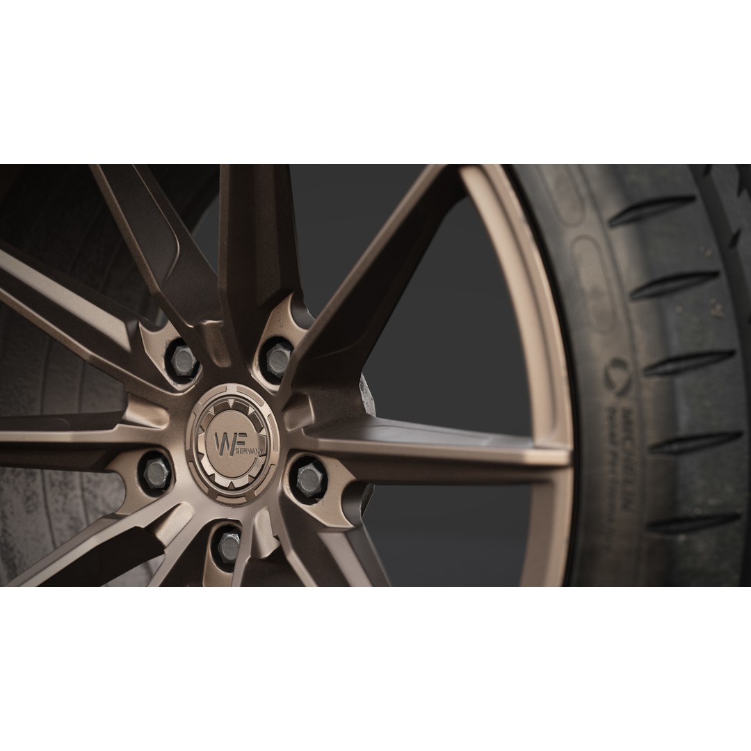 WheelForce CF3-FF R Tire Michelin Pilot Sport 4 3D Model – Low Poly PBR Asset, FBX - View 10
