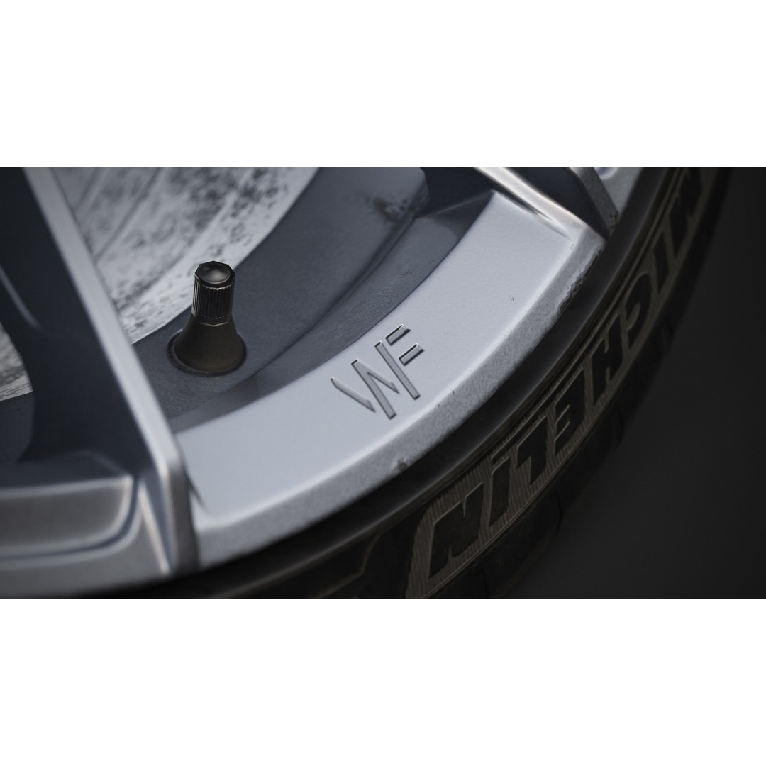 WheelForce CF3-FF R Tire Michelin Pilot Sport 4 3D Model – Low Poly PBR Asset, FBX - View 16