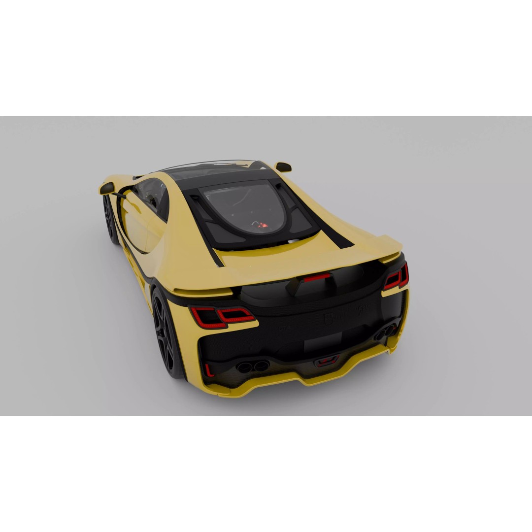 GTA Spano 3D Model – High Poly Game-Ready Asset, FBX, OBJ - View 10