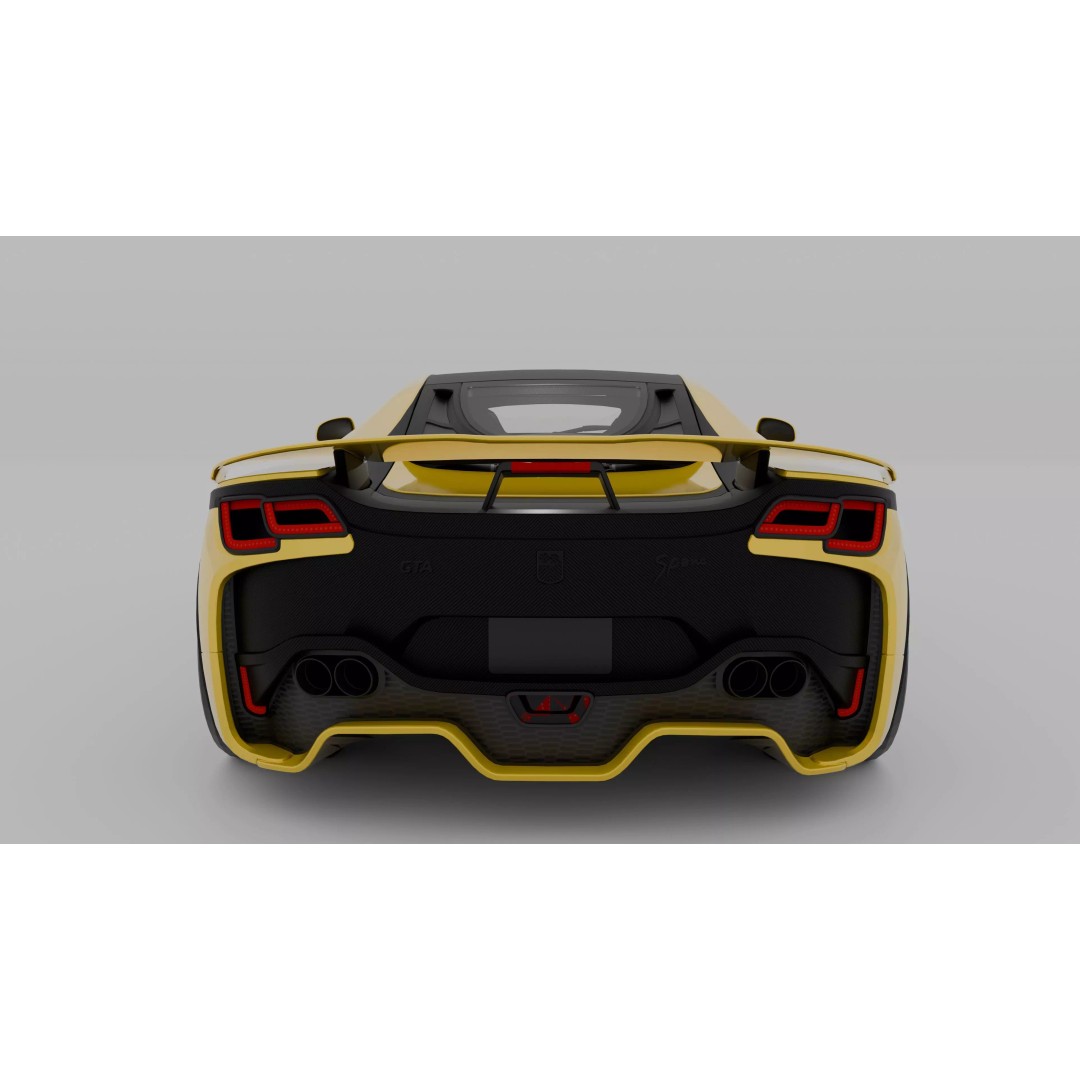 GTA Spano 3D Model – High Poly Game-Ready Asset, FBX, OBJ - View 11