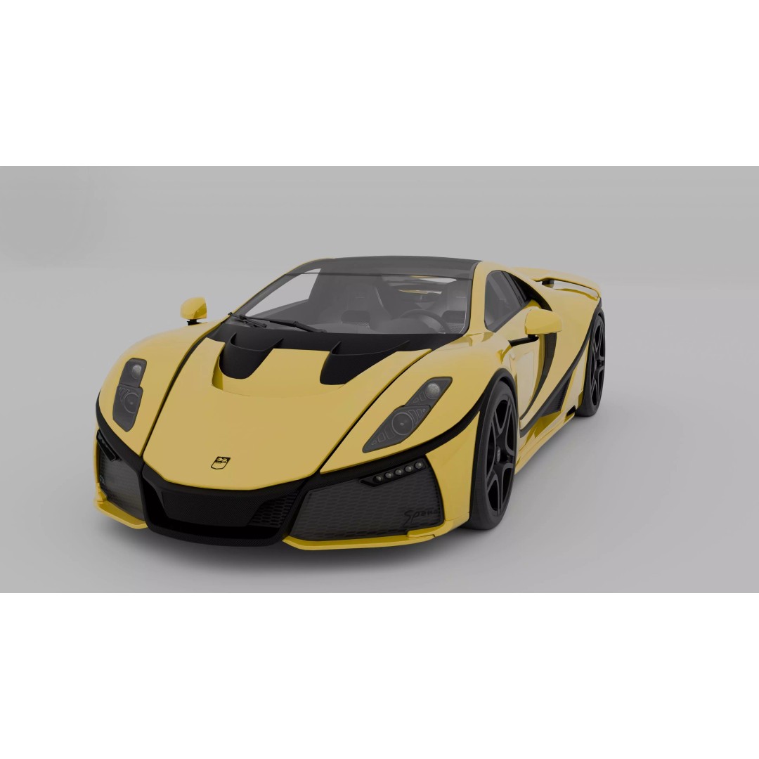 GTA Spano 3D Model – High Poly Game-Ready Asset, FBX, OBJ - View 2