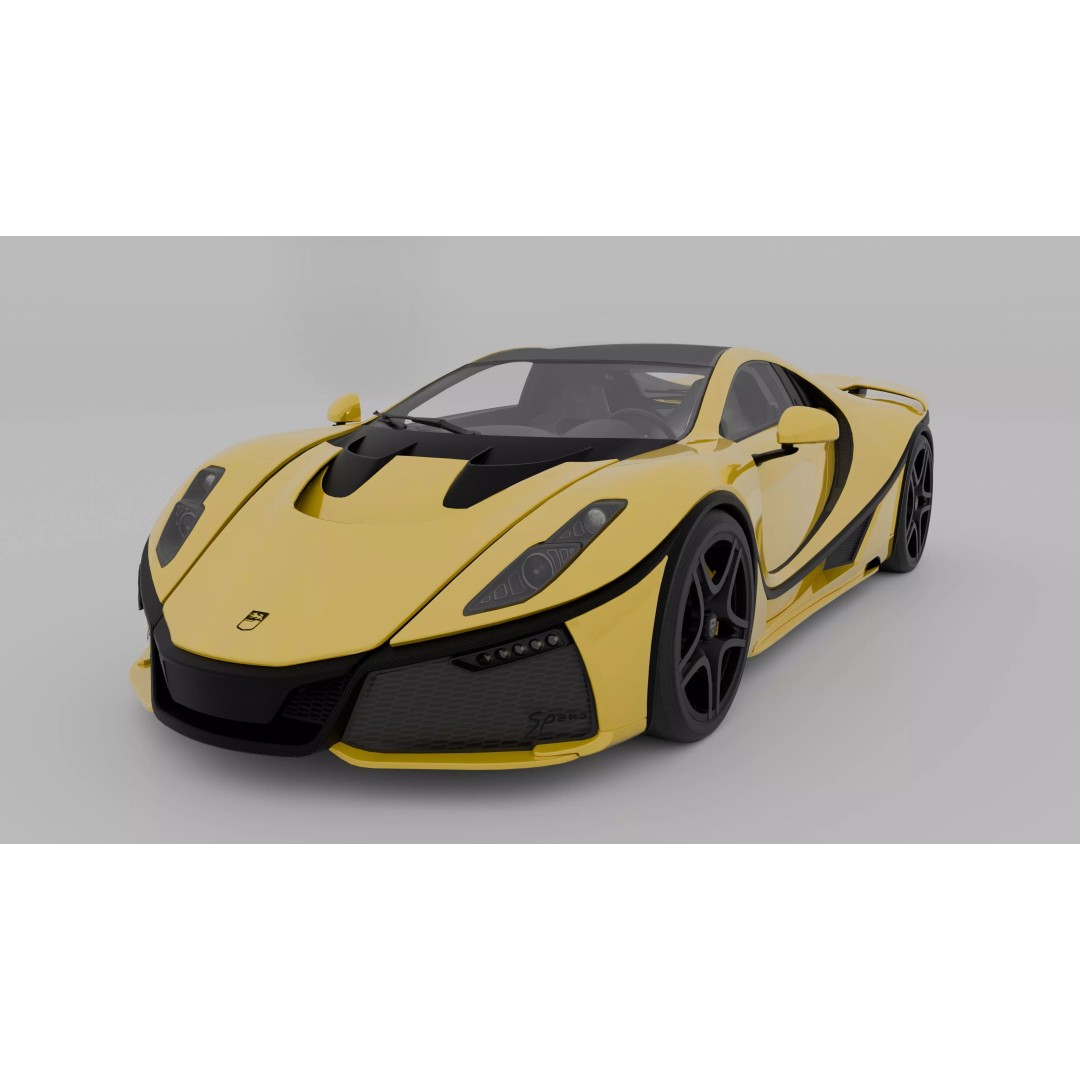 GTA Spano 3D Model – High Poly Game-Ready Asset, FBX, OBJ - View 3