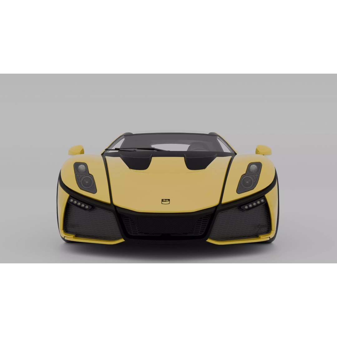 GTA Spano 3D Model – High Poly Game-Ready Asset, FBX, OBJ - View 4