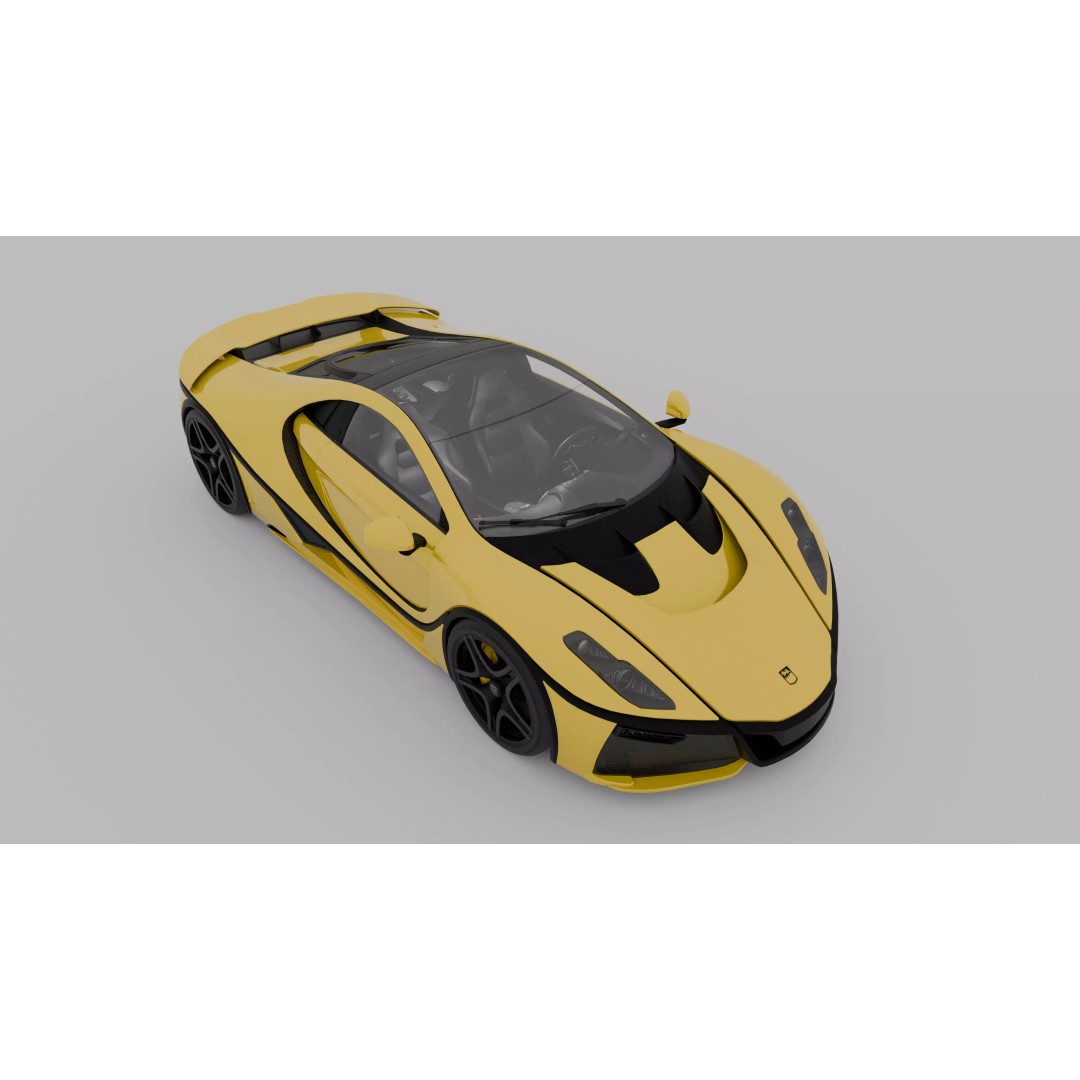 GTA Spano 3D Model – High Poly Game-Ready Asset, FBX, OBJ - View 8