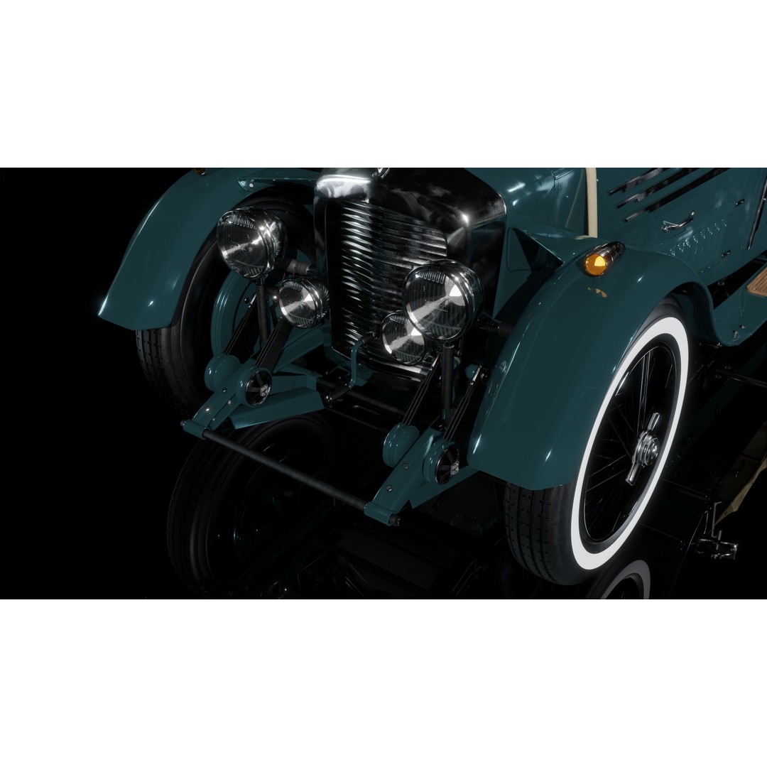 La Costa Antique Car 3D Model – Low Poly Game Asset, FBX, Blender - View 10