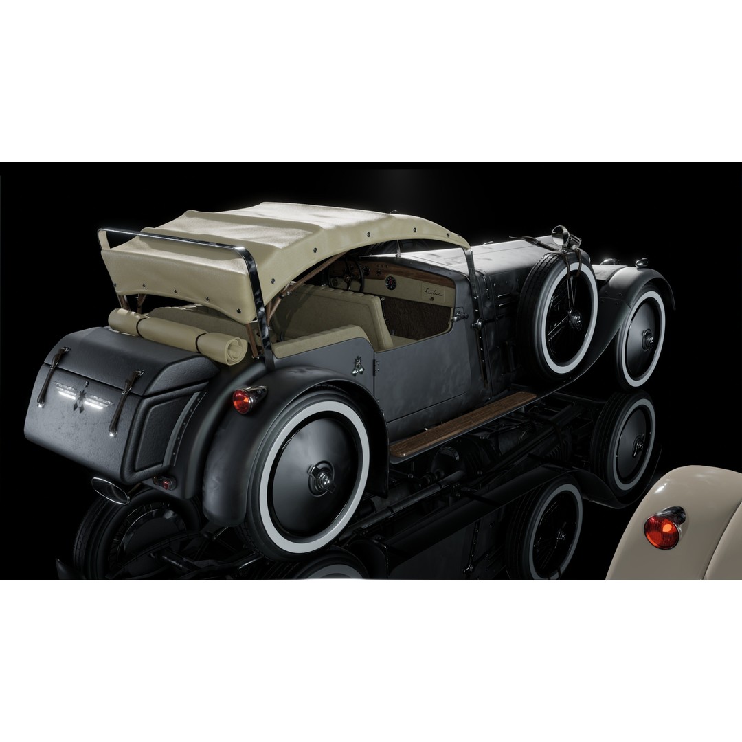 La Costa Antique Car 3D Model – Low Poly Game Asset, FBX, Blender - View 11
