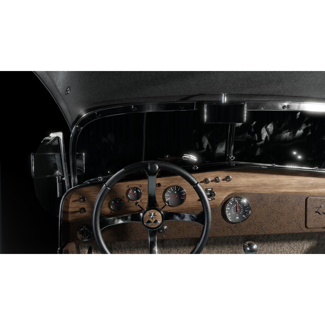 La Costa Antique Car 3D Model – Low Poly Game Asset, FBX, Blender - View 18