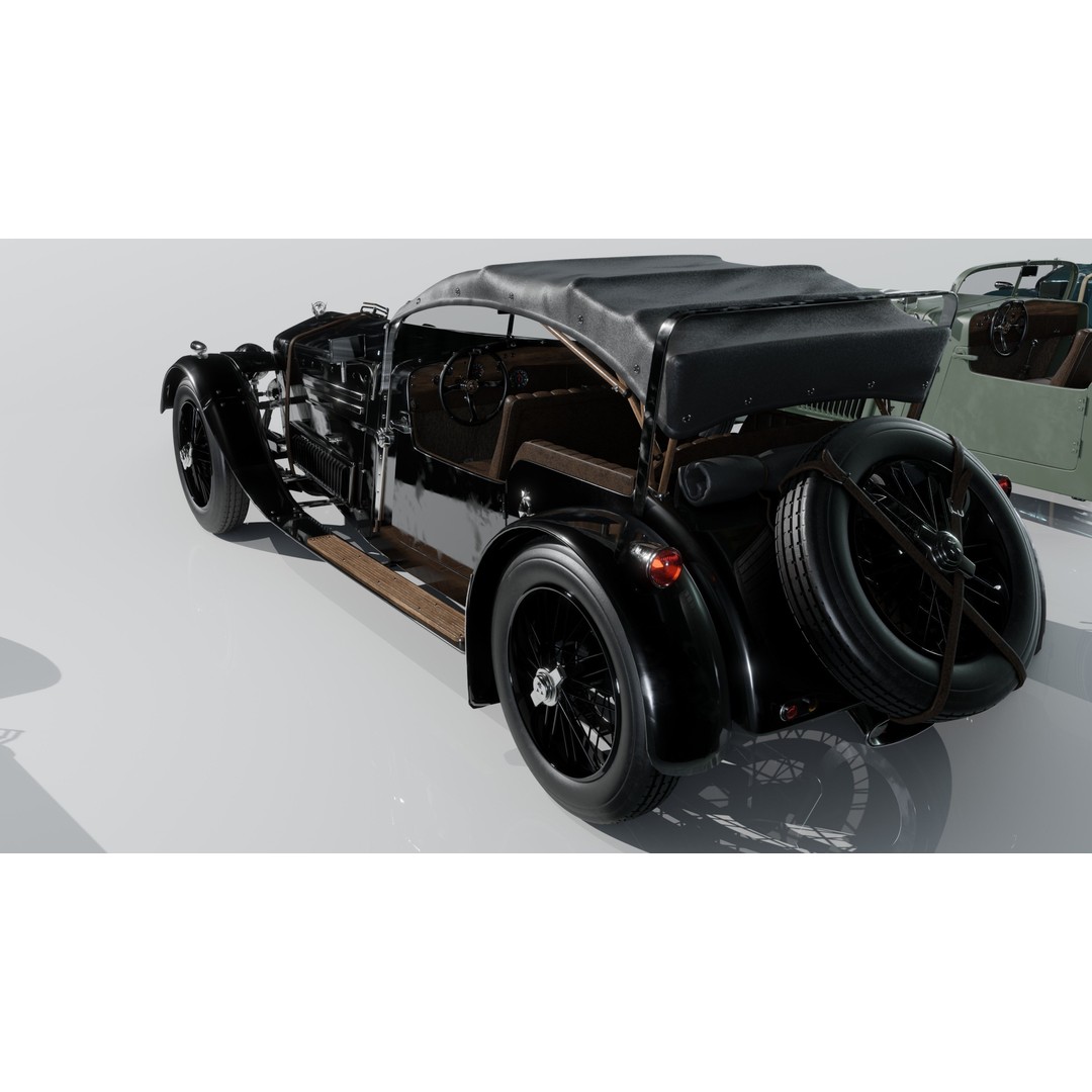 La Costa Antique Car 3D Model – Low Poly Game Asset, FBX, Blender - View 19
