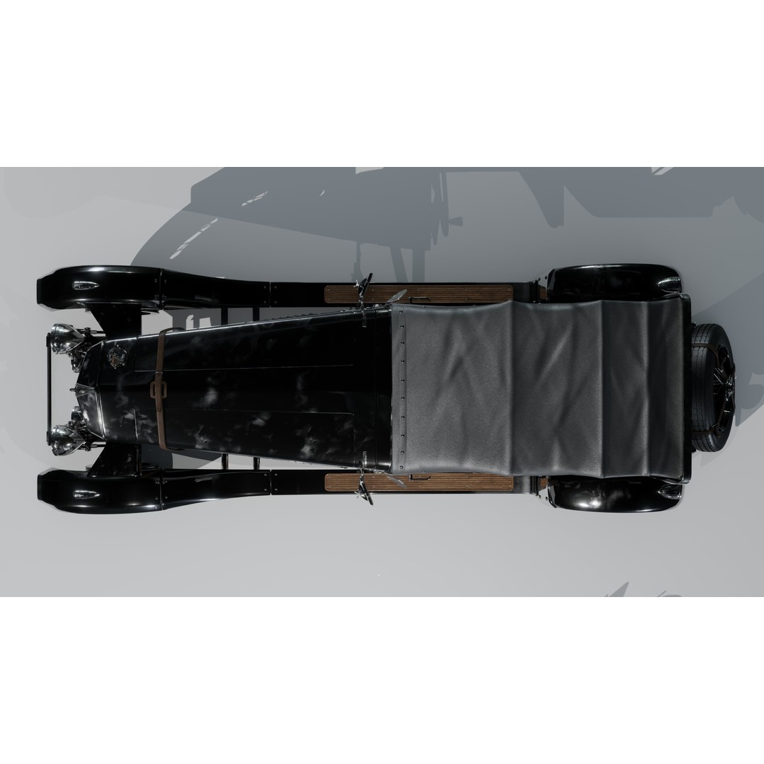 La Costa Antique Car 3D Model – Low Poly Game Asset, FBX, Blender - View 20