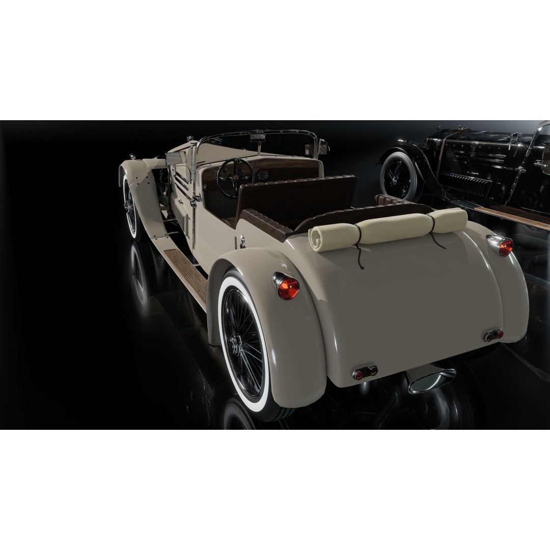 La Costa Antique Car 3D Model – Low Poly Game Asset, FBX, Blender - View 23