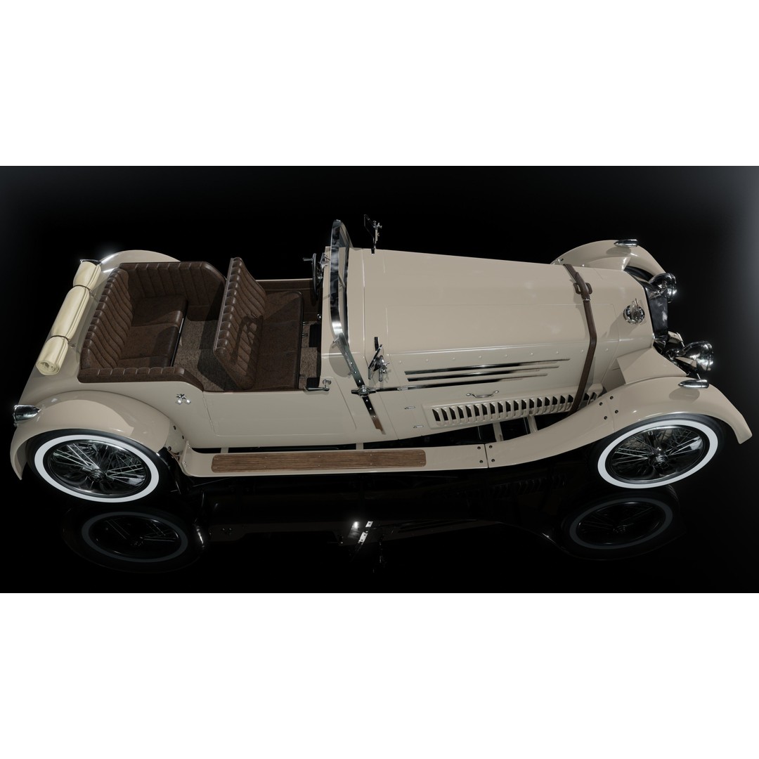 La Costa Antique Car 3D Model – Low Poly Game Asset, FBX, Blender - View 24