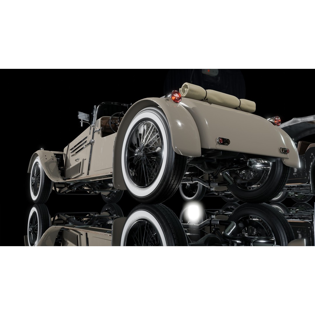 La Costa Antique Car 3D Model – Low Poly Game Asset, FBX, Blender - View 26