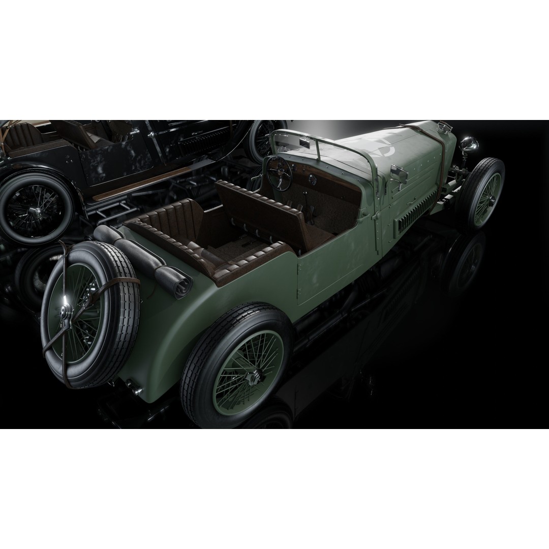 La Costa Antique Car 3D Model – Low Poly Game Asset, FBX, Blender - View 27