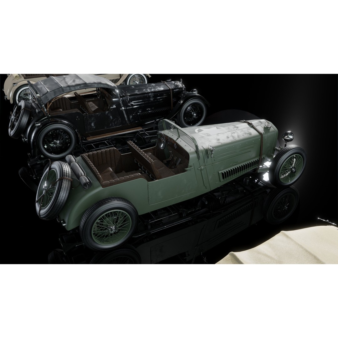 La Costa Antique Car 3D Model – Low Poly Game Asset, FBX, Blender - View 28