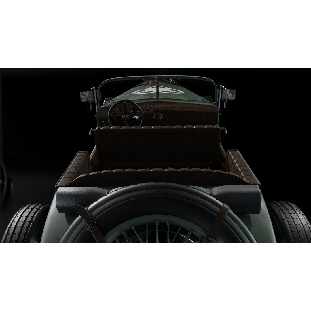 La Costa Antique Car 3D Model – Low Poly Game Asset, FBX, Blender - View 29