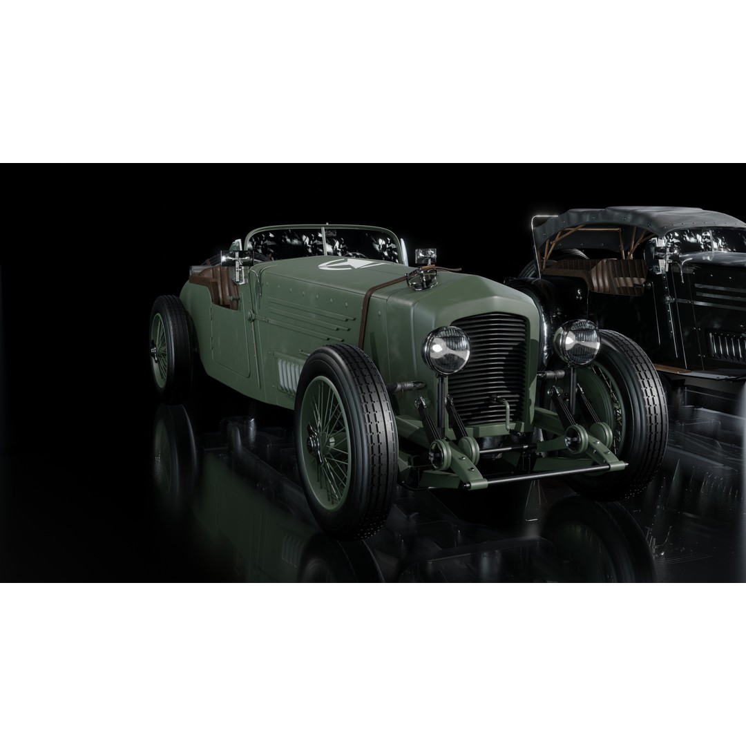 La Costa Antique Car 3D Model – Low Poly Game Asset, FBX, Blender - View 30