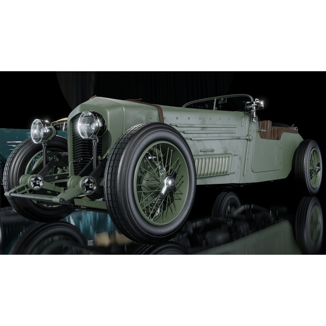 La Costa Antique Car 3D Model – Low Poly Game Asset, FBX, Blender - View 31