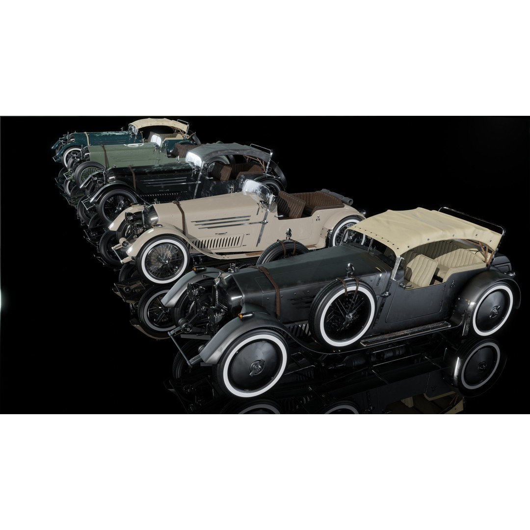 La Costa Antique Car 3D Model – Low Poly Game Asset, FBX, Blender - View 39