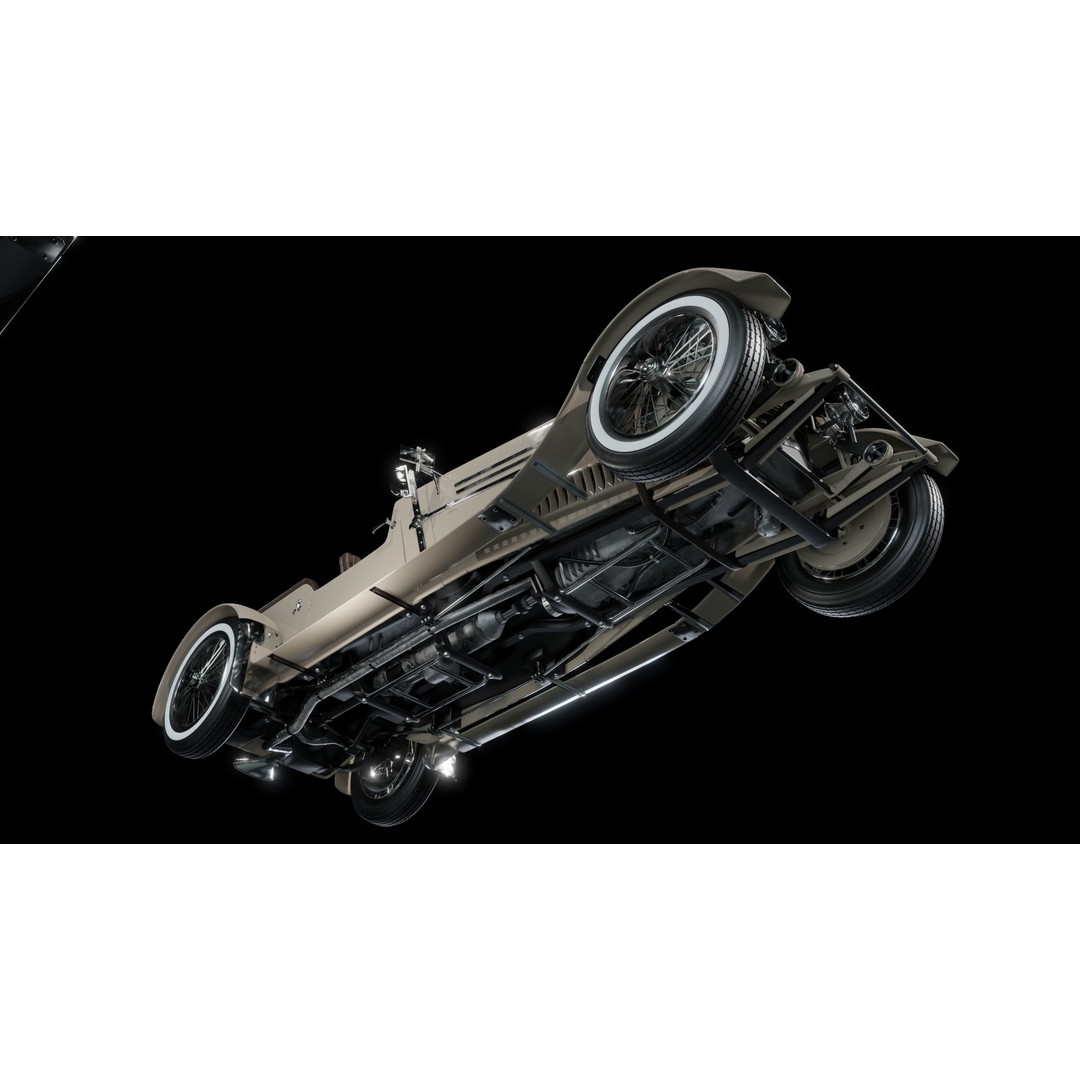 La Costa Antique Car 3D Model – Low Poly Game Asset, FBX, Blender - View 5