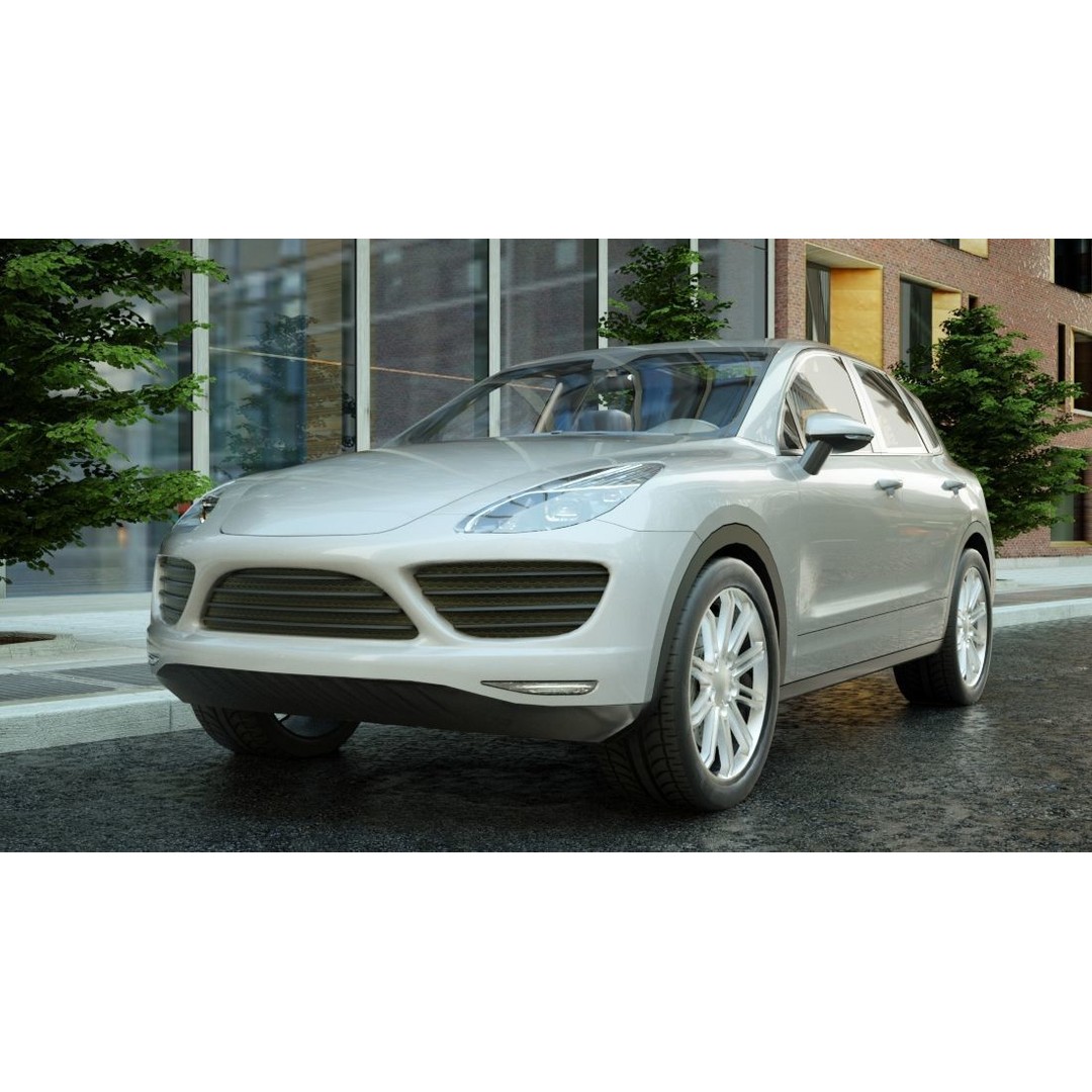 Generic SUV 3D Model – Low Poly Game Asset, FBX, OBJ Formats