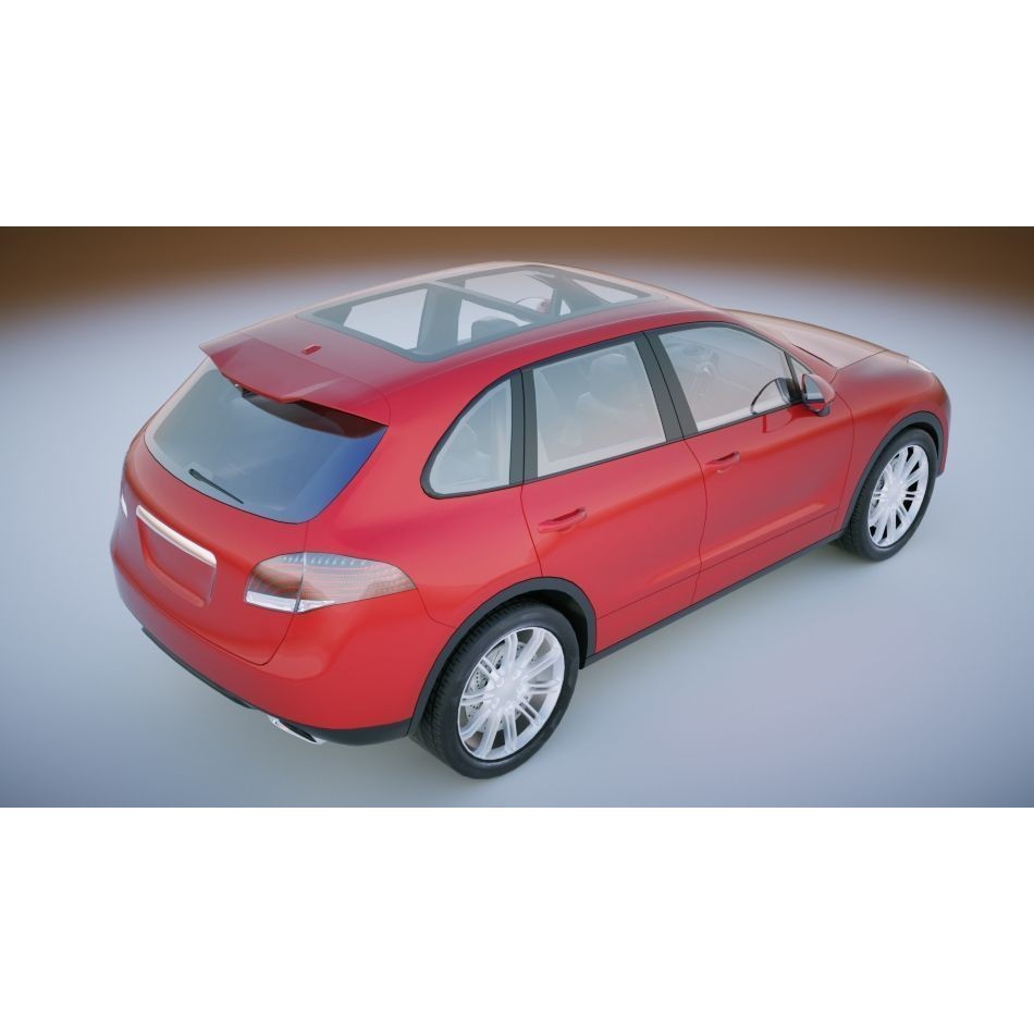 Generic SUV 3D Model – Low Poly Game Asset, FBX, OBJ Formats - View 12