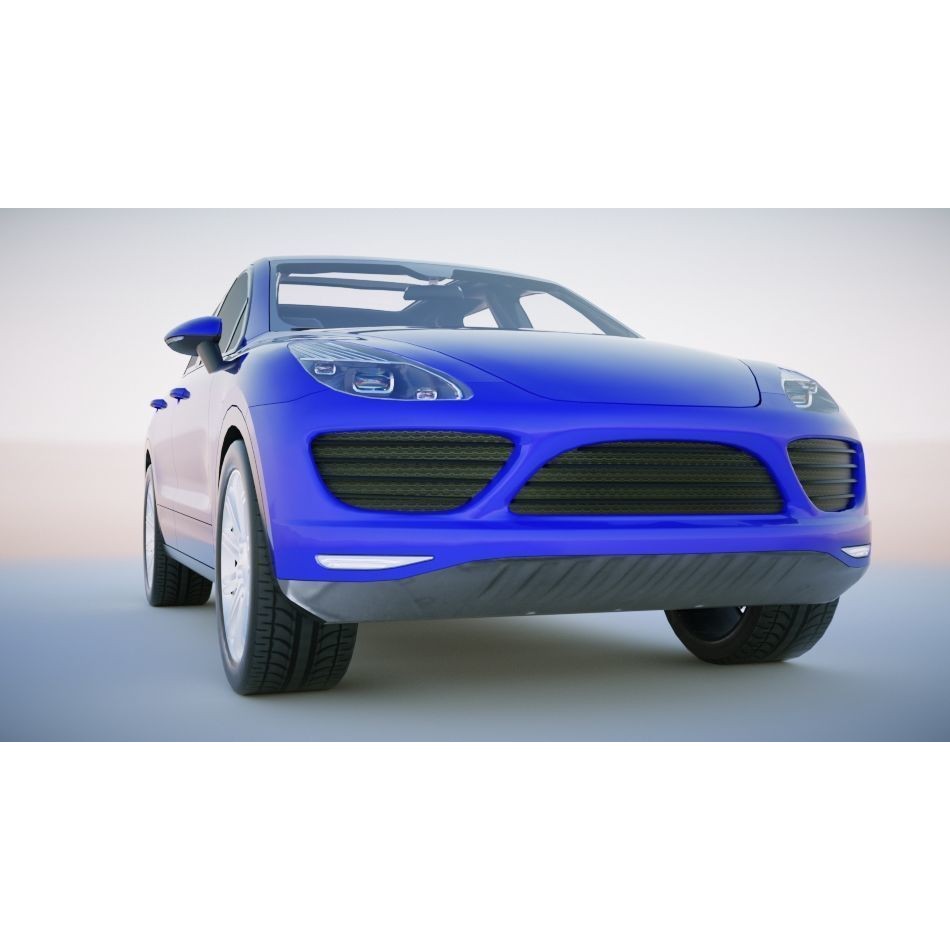 Generic SUV 3D Model – Low Poly Game Asset, FBX, OBJ Formats - View 13