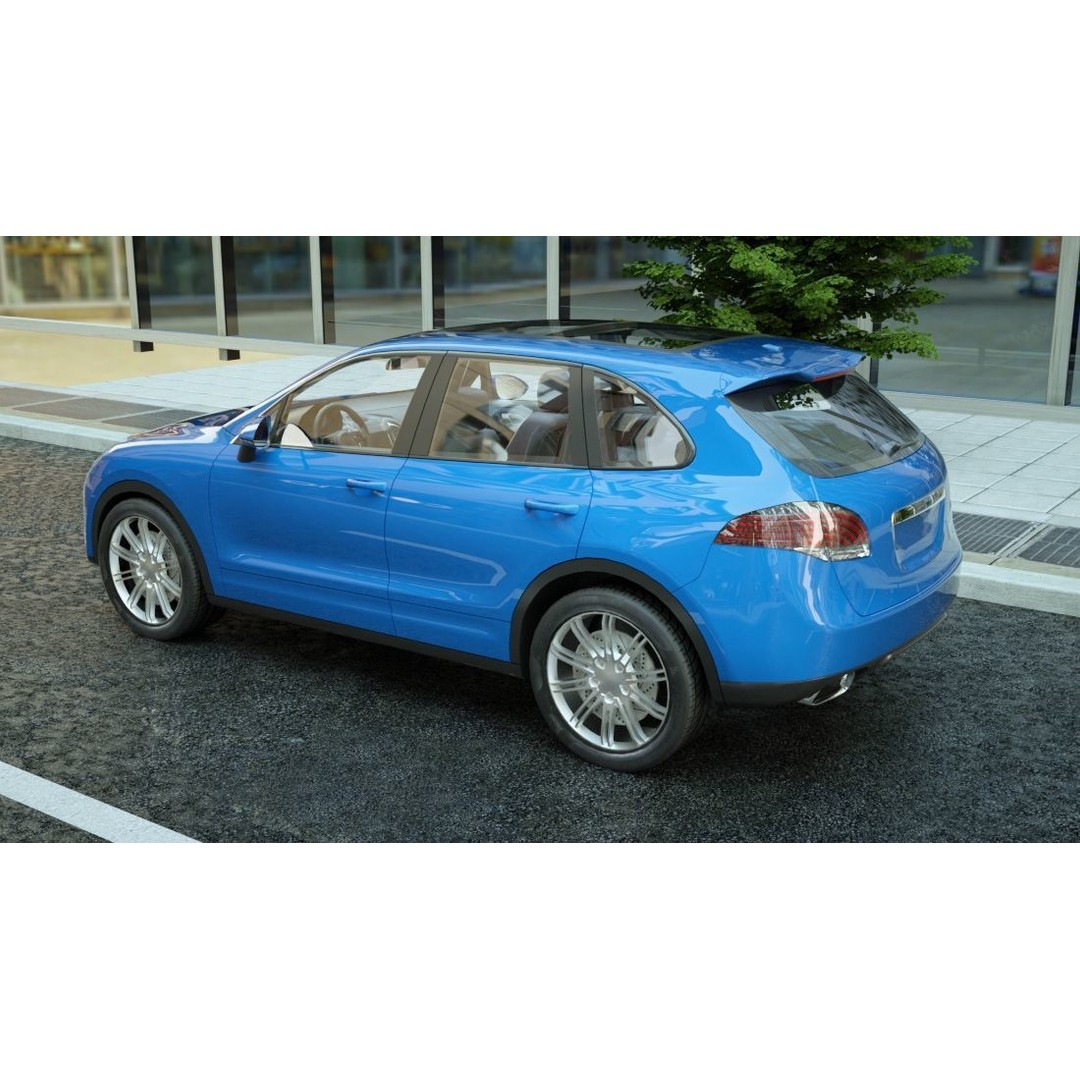 Generic SUV 3D Model – Low Poly Game Asset, FBX, OBJ Formats - View 19