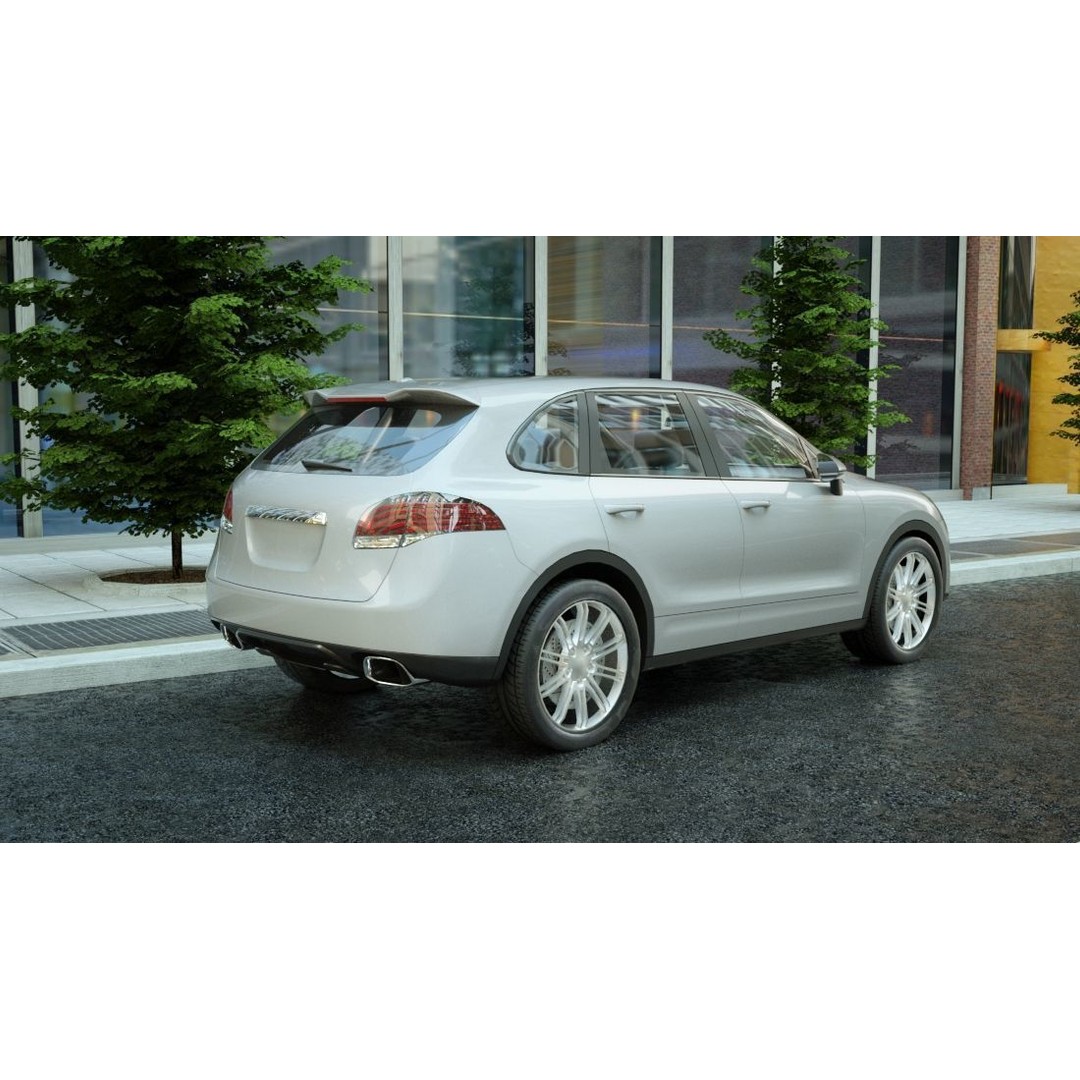 Generic SUV 3D Model – Low Poly Game Asset, FBX, OBJ Formats - View 3