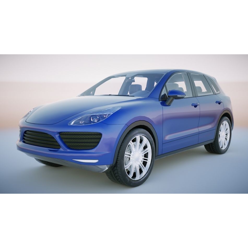 Generic SUV 3D Model – Low Poly Game Asset, FBX, OBJ Formats - View 5