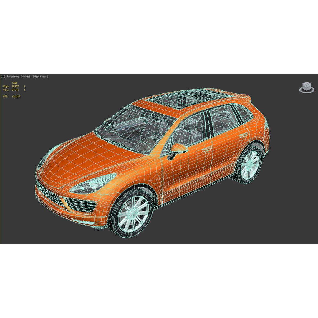 Generic SUV 3D Model – Low Poly Game Asset, FBX, OBJ Formats - View 6