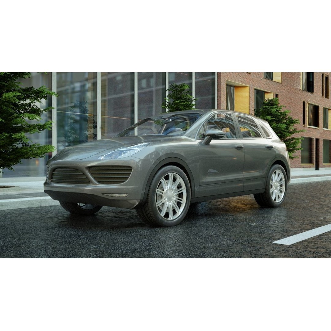Generic SUV 3D Model – Low Poly Game Asset, FBX, OBJ Formats - View 7