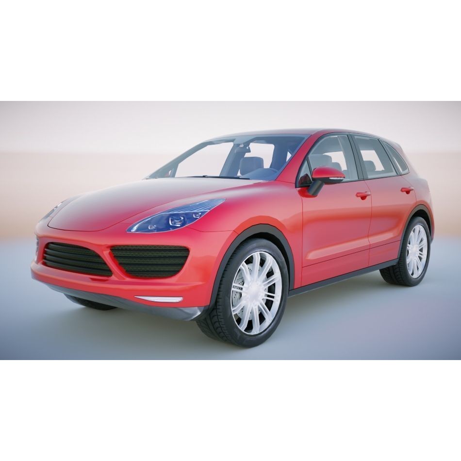 Generic SUV 3D Model – Low Poly Game Asset, FBX, OBJ Formats - View 8